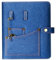 Rubywoo Tagebuch Reisen Komposition Notizbuch Runder Ringbuch-Knopf Planer Veranstalter Persönliches Memo (Denim, A5)