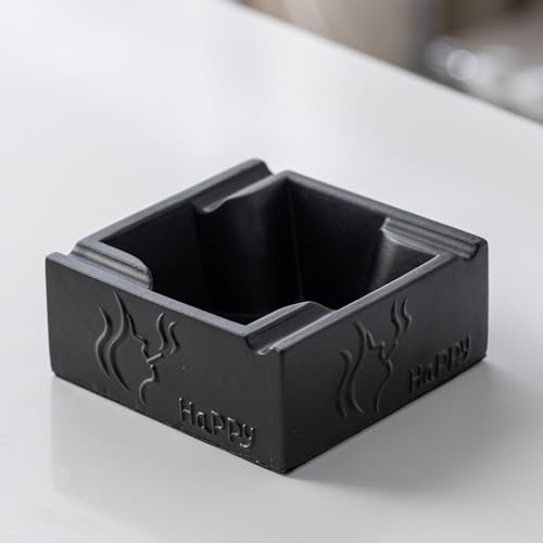 LaSheer Keramik-Aschenbecher, winddichter Aschenbecher für Zigaretten und Zigarren für Zuhause, drinnen und draußen, Büro, Tischplatte, Unkrautraucher-Aschenbecher, Wassertransfer-Aschenbecher, coole