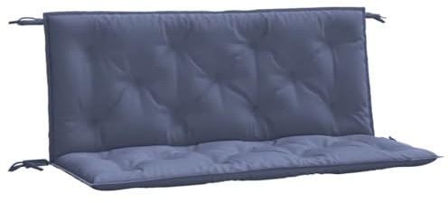 vidaXL Cuscini per Panca 2 pz Blu Marino 120x50x7cm in Tessuto Oxford