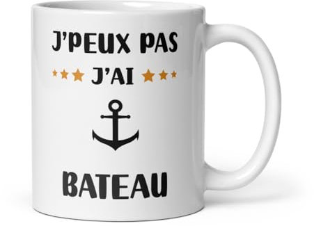 Mug bateau je peux pas j'ai bateau marin tasse bateau humour