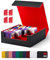 UAONO Kartenaufbewahrungsbox für Trading Cards, 2400+ MTG Commander Deck Box mit 24pcs bunten Teilern, Kartenetui passend für Magic TCG PTCG Spielkarten(schwarz&rot)