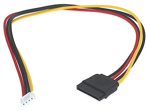 bnsggl SATA15P - Cable convertidor de cable de alimentación ITX hembra a 4P hembra para discos duros, cable rojo para fuente de alimentación de 5 V