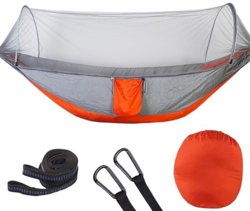 Hamac Exterieur Hamac De Camping avec Moustiquaire, Léger Et Portable, Double Hamac, 290x140 Cm Hamac Bivouac(A)