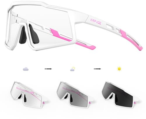 KAPVOE Photochromatische Selbsttönend Kinder Sonnenbrille Jugend Baseball Sonnenbrille Leicht TR90 Rahmen UV400 Schutz Fahrradbrille für Jungen Mädchen Sport Radfahren 03