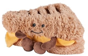 Warmies Plush Grilled Cheese Microwavable Weighted Teddy with French Lavender Scent, Hot or Cold for Cool Relaxation and Warm Relief