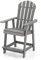 GIANTEX Adirondack Stuhl Hoch mit Fußstütze, Hochstuhl Gartenstuhl Balkonstuhl wetterfest aus HDPE, Barstuhl mit Armlehnen & lamellierte Sitzfläche & Rückenlehne, Outdoor Adirondack Chair 70x85x119 cm