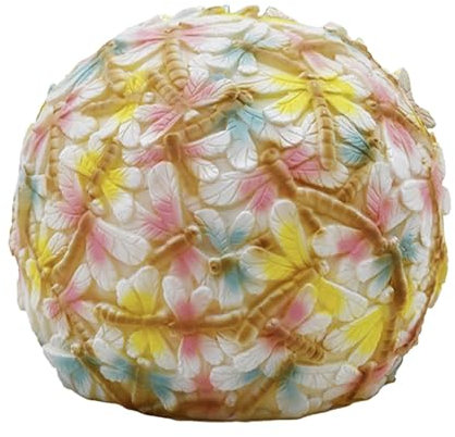 Emdvsco Garden Solar Lights Colorful Globe Lawn Lamp Sculptures Waterproof Color Changing Garden Flower Light, Resin Balls Statue Home Decoration for Outdoor Decor