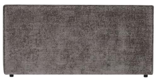 IDIMEX Tête de lit MIRENN 140 rembourrée, en Tissu Polyester pour lit 140 cm, sur Pieds en Plastique, Gris