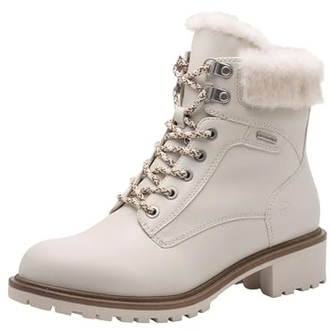 Tamaris Women's WL Lace Boot 1-26266-43 Snow Boots, Cream, 40 EU, cream, 8 UK