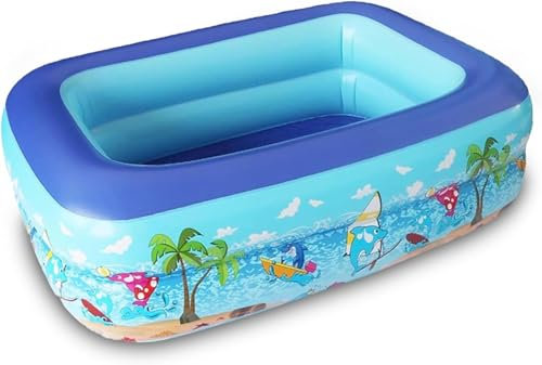 Piscina Hinchable Infantil,Piscinas Infantiles para Niños,Piscina Rectangular para Jardín,Piscina Inflable Niños para Fiesta de Verano en La Piscina Interior Exterior