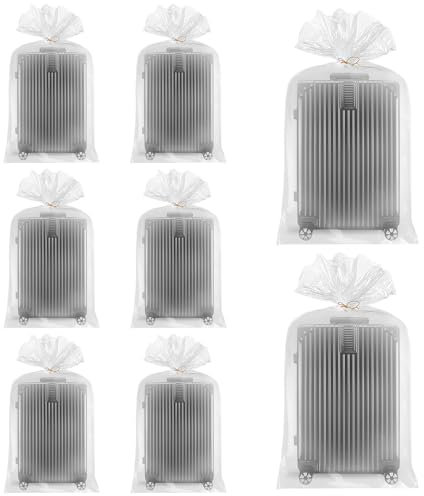8 Pcs Clear Plastic Bags Extra Large, 90 x 120 cm Heavy Duty Transparent Reusable Large Storage Bags for Furniture Armrest Luggage Suitcase Plush Toys Quilts Office Chairs