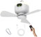 BEAHING Battery Ceiling Fan, Portable Ceiling Fan, 8000mAh Hangable Canopy with Remote & 3 Speeds, Rechargeable & Detachable Remote Summer Essentials, Battery Powered