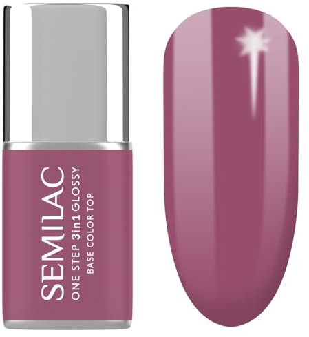 Semilac UV Nagellack 3in1 One Step Glossy S205 Purple Beige 7 ml
