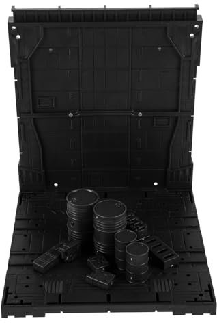 OSALADI Model Parts Storage Rack Action Figures Stand Black Plastic Model Kit Organizer Display Shelf and Tool Storage