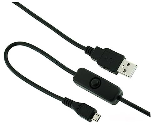 Mikikit Cable de Extensión Micro USB Interruptor Corriente Carga y Alimentación Proyectos Electrónicos