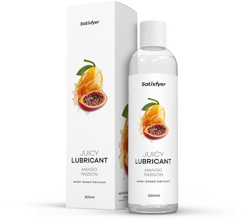 Satisfyer Mango & Passion | Wasserbasiertes Gleitmittel | 300 ml | Wasserbasiertes Gleitmittel für empfindliche Haut | Öl- & fettfrei, leicht abwaschbar & kondomgeeignet | Gleitgel für Sex
