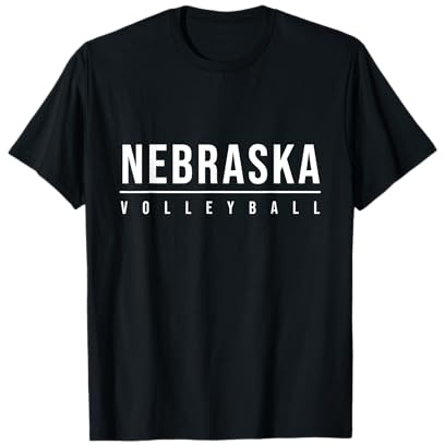 Volleyball-Design von Nebraska T-Shirt