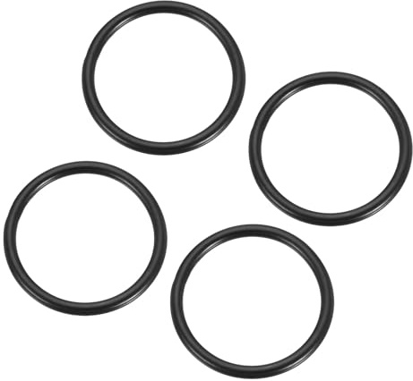 PATIKIL Metall O-Ringe 3mm x 30mm 304 Edelstahl Schwarz 4 Stück | Rundringe DIY Zubehör für Gürtel Nähen Hundehalsbänder Karabiner Gurtbänder