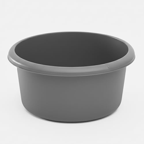 besto Washing Up Bowl for Sink | 4 Liter Small Round Kitchen Sink Bowls | Grey Wash Up Basin Bowl for Kitchen Sinks