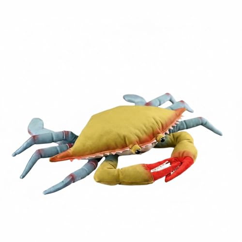 Wyvix Realistische Schwimmkrabbe als Plüschtier – 42 cm große, weiche, Blaue mit Paddelbeinen