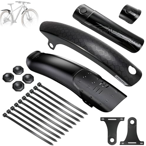 JITPOU Fahrrad Schutzblech Set 24-29 Zoll Vorne & Hinten Schutzbleche für MTB, Rennrad, Gravelbike, Reifenbreite 50-70mm, Winkelverstellbar, chnellmontage, Spritzschutz