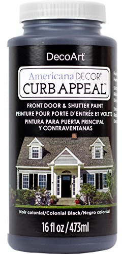 DecoArt Americana Décor Curb Appeal Door Jar Of Paint, Acrylic, Colonial Black, 7 x 7 x 15 cm