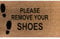 ARTISAN KISS 70cm x 40cm PLEASE REMOVE YOUR SHOES Printed Internal Coir Mat, Door Mat Stencilled