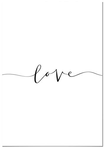 Panorama Leinwandbild Bild Love Me 70x100cm - Gedruckt auf Leinwand - Poster Sprüche - Poster Schwarz Weiß