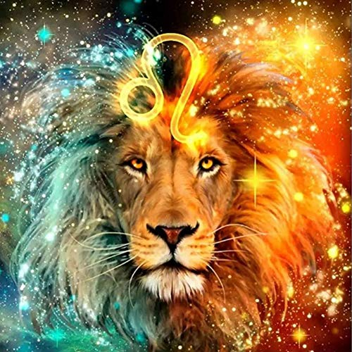 Diamond Painting Full Set, ABEUTY DIY 5D Diamant Painting Löwe Diamant Malerei Malen nach Zahlen Kreuzstich