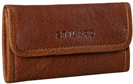 STILORD Bill Pitillera Tabaco de Liar Cuero Auténtico Vintage Bolsa Tabaquera Tabaco de Liar Unisex Cierre con Imán Color:maraska - marrón