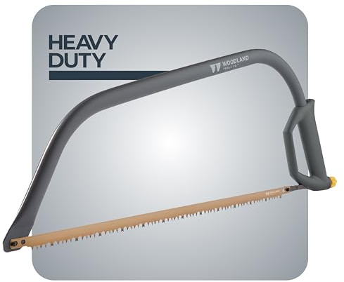 Woodland Tools 24 Inch Bow Saw – Heavy Duty Frame with Hardened Steel Blade, Comfort Grip, Tension Lever, Manual Saw for Trees, Brush, and Christmas Tree Cutting