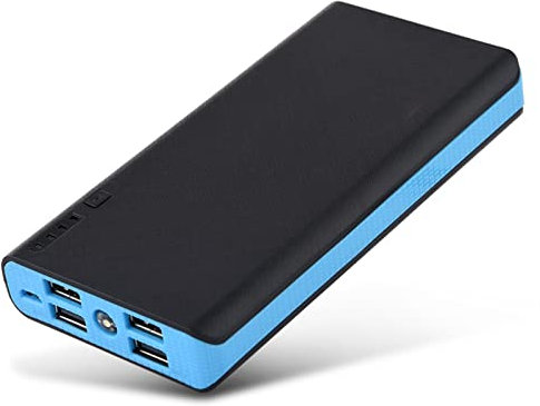 Tragbare Power Bank, Ladegerät mit 4 USB-Ausgängen, für das Home Office(Blau)