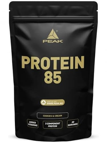 PEAK Protein 85-900g Geschmack Cookies & Cream I 30 Portionen I Pulver I Mehrkomponentenprotein I Proteinquelle: Sojaprotein, Casein, Weizenprotein I Vitaminzusatz
