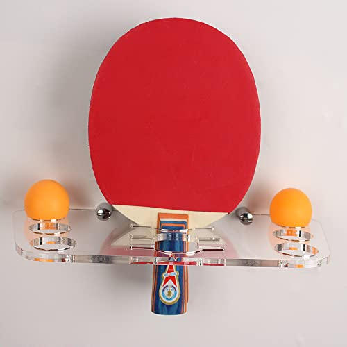 Supporto da parete per racchette da ping pong, per riporre palline e racchette, per riporre palline e palline in bar, sala giochi, garage, casa (trasparente)