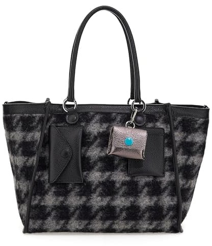 Gabs Isabel Pied De Poule Ruga Shoulderbag M Pied De Poule Grigio/Nero + Nero