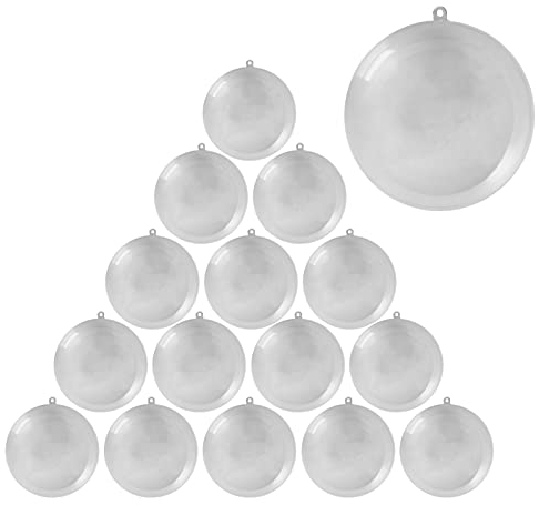 GGISUI 30 Stück Acrylkugeln, 6cm Transparente Weihnachtskugeln befüllbare Acrylkugeln zum Schmücken des Weihnachtsbaums, um eine Festliche Atmosphäre zu schaffen und Überraschungen zu schaffen