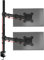 Duronic Dual Monitor Arms DMT252VX2 Height Adjustable PC Monitor Stand with 100cm Pole C Clamp Monitor Risers for 13-27” Screens Desk Mounts with 8kg Capacity and VESA 75/100 for Home Office Work