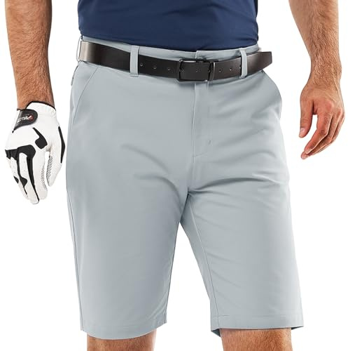 33,000ft Herren 10” Golf Shorts UPF 50+ Bermuda Shorts Kurze Golfhose | Wasserabweisend, 4-Wege-Stretch, Atmungsaktiv, 5 Taschen, Arbeitshort, für Golfen Casual