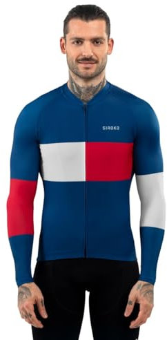 SIROKO - Langärmeliges Radtrikot M2 Vezzana - S - Blau/Rot
