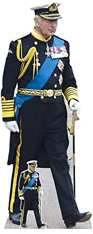 Star Cutouts SC4410 King Charles Cardboard Cut Out Life Size - King Charles III - Ideal for Displays, Events & VE Day Celebrations