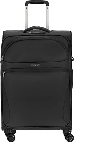 D&N Travel Line 9104-4-Rollen-Trolley M 67 cm erw. schwarz
