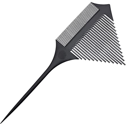 1Pcs Peine Mechas Profesional de Salón Antiestático Peine Peluquería para Teñir Mechas de Pelo, Peine con Mango de Aguja de Carbono, Resistente al Calor, para Peluquería