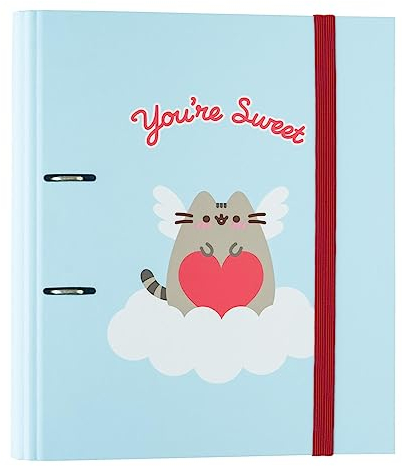 Grupo Erik Ringordner A4 Schmal 2 Ringe Pusheen Cat Ordner A4 - Aktenordner 2 Ringe - Ringbuch A4 Ringbuch A4 Aktenordner A4 Büro Zubehör Schul Zubehör