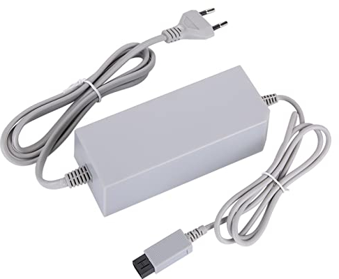 Fuente de Alimentación del Adaptador de CA de Wii para Nintendo Wii, Reemplazo del Cable del Adaptador de Fuente de Alimentación para Wii 110‑240V (Enchufe de la UE)