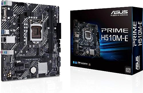 ASUS Prime H510M-E LGA1200 (Intel® 11ª/10ª generación) Placa base Micro-ATX (PCIe 4.0, ranura M.2, LAN de 1 GB, DP, HDMI, D-Sub, USB 3.2 Gen 1, cabecera COM, cabecera TPM, 4K a 60 Hz)