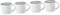 Toddmomy 4 Pcs old retro drinking glass enamel espresso cup milk coffee mugs enamel camping cup campfire coffee mug espresso cups winter coffee mug toddler iron 6cm white milk storage cup