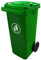 EXPRESS WHEELIE BINS - Outdoor Wheelie Bin for Household Waste Recycle Trash and Rubbish 120L Litre Small Council Size Green with Rubber Wheels