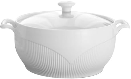 UGCER Sopera de cerámica, Cuenco Creativo de Doble Mango para Servir, vajilla Decorativa para Sopa, Cereales, guiso, Sopa de Miso fría
