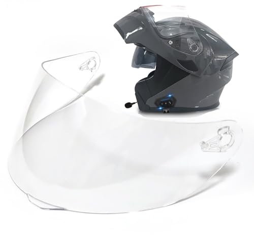 Letetexi Helm Ersatzvisier Abnehmbar Motorradhelm Visier Ersatz Winddicht PC Schild Sport Freizeit Im Freien Outdoor Motorrad Fahren Bunt Ersatzvisier Anti Nebel