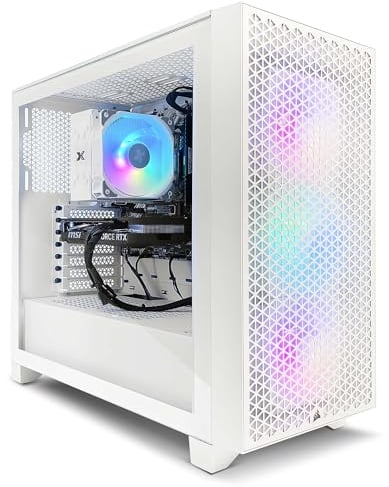 PC GAMING CORSAIR - PC Gamer iCUE AMD 4060 White - MSI GeForce RTX 4060 8GB - Corsair 3000D Airflow RGB White - Tarjeta Mere ASUS A520M-A CSM - Corsair Vengeance 2X8GB DDR4 3600 - SSD 1TB - Windows 11
